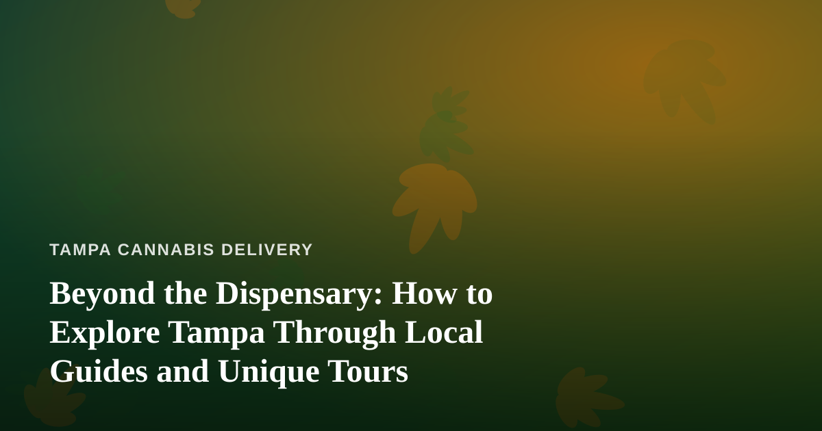 Beyond the Dispensary: How to Explore Tampa Through Local Guides and Unique Tours