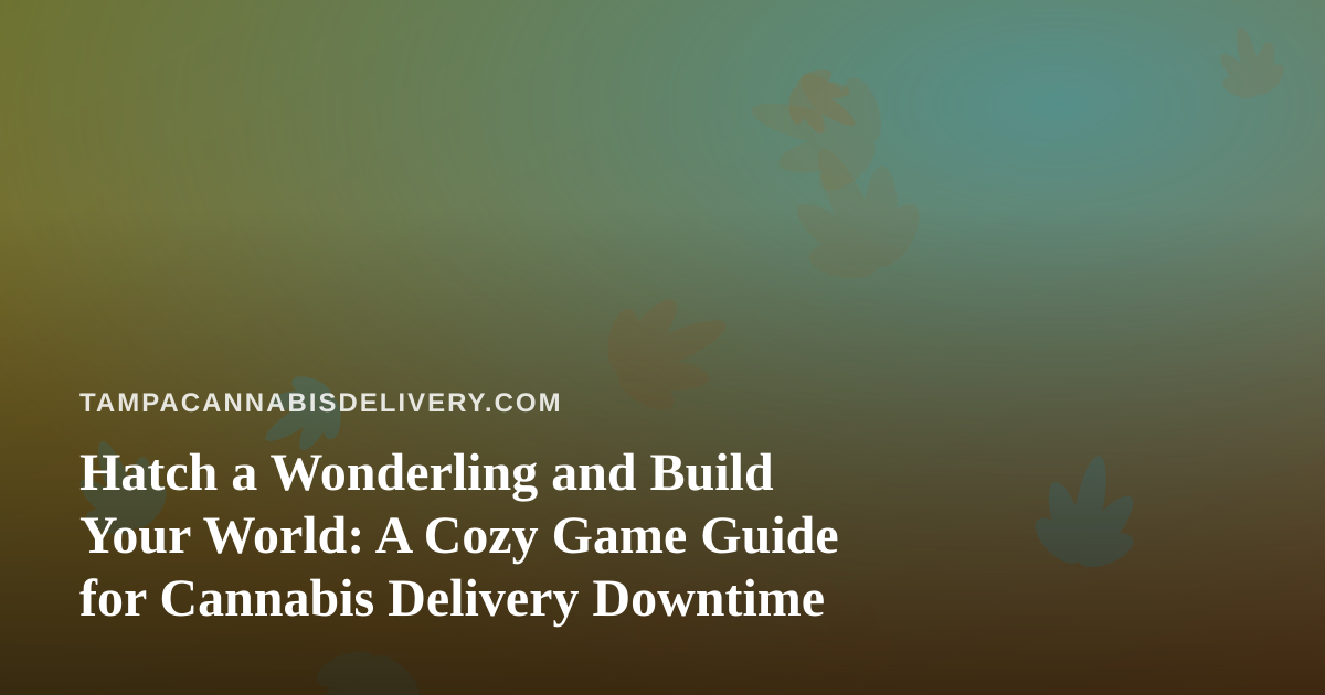 Hatch a Wonderling and Build Your World: A Cozy Game Guide for Cannabis Delivery Downtime