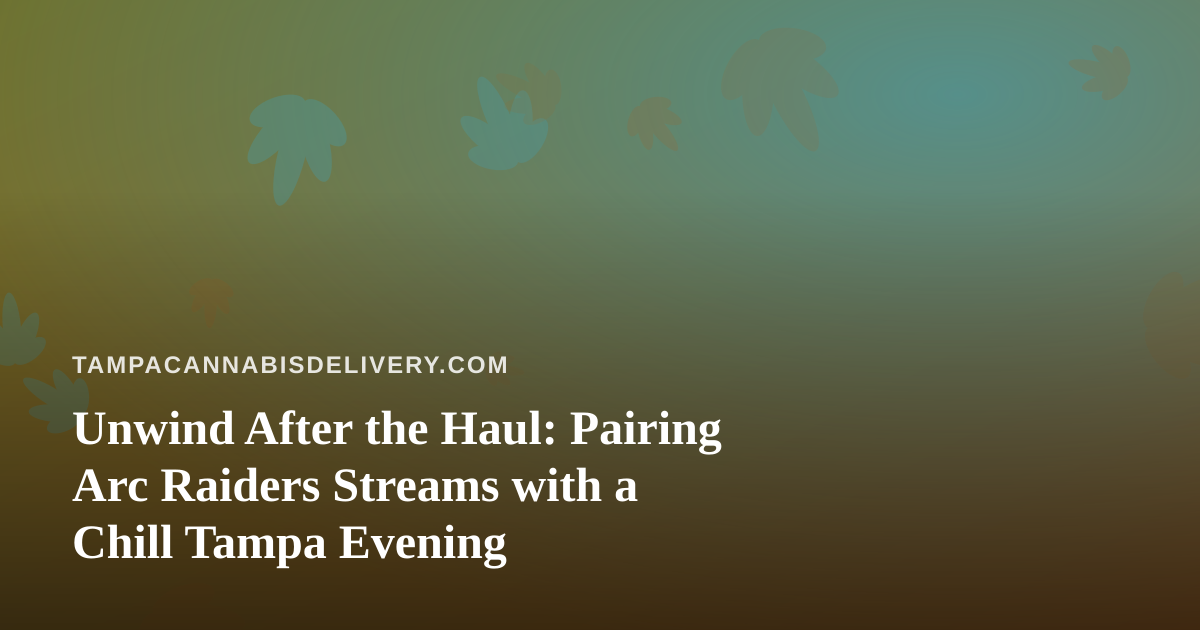 Unwind After the Haul: Pairing Arc Raiders Streams with a Chill Tampa Evening